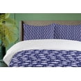 thumbnail image 4 of Ambesonne Fish Duvet Cover Sets, Grunge Art Dangerous Piranhas, 2-Queen, Indigo and Pastel Purple, 4 of 7