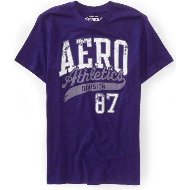 Camiseta gráfica Aeropostale Aero Athletics Puff Paint para Hombre color morado Pequeña