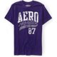 thumbnail image 1 of Camiseta gráfica Aeropostale Aero Athletics Puff Paint para Hombre color morado Pequeña, 1 of 1