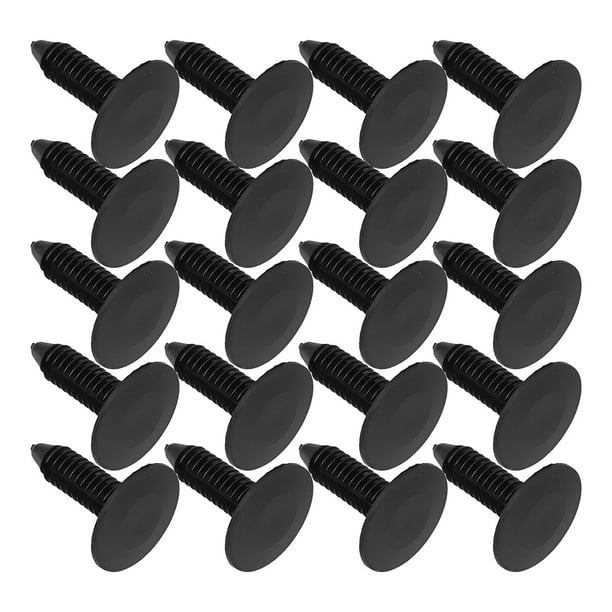 ColoMX 30 piezas de sujetadores negros de automóviles de los clips de retina del escudo de universales clips interior de nylon