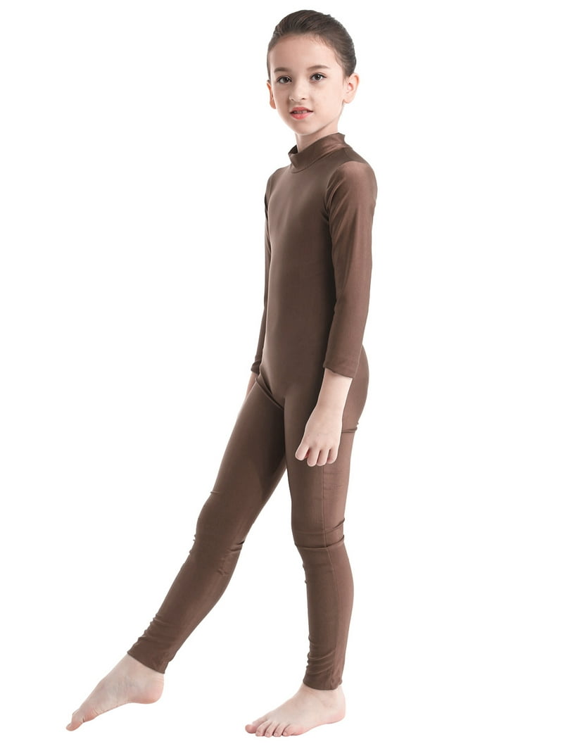 Haitryli Kids Girls Unitard Full Body Long Sleeve One Piece Ballet