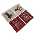 thumbnail image 1 of Fundas de almohada decorativas, 4 fundas de almohada navideñas, fundas de almohada de lino, fundas de almohada diseñadas para precisión, 1 of 9