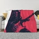 thumbnail image 1 of Fotbe Rock Skull Guitarist Manta de Franela con Estampado, Manta Ultrasuave para Cama, Sofá, Auto, Hipoalergénica y Antibolitas-50"x40", 1 of 6