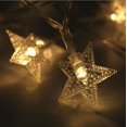 thumbnail image 3 of Cadena de luces LED con forma de estrella para interiores, exteriores, bodas, árboles de Navidad, Año Nuevo, decoración de jardines, blanco cálido, 3 of 5