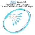 thumbnail image 4 of GESD 4PACK LC-OM3 6 Pigtail 6 Strand Multimode OM3/OM4 50/125 LC-UPC Fiber Pigtail, 1.5 Meter, 4 of 4