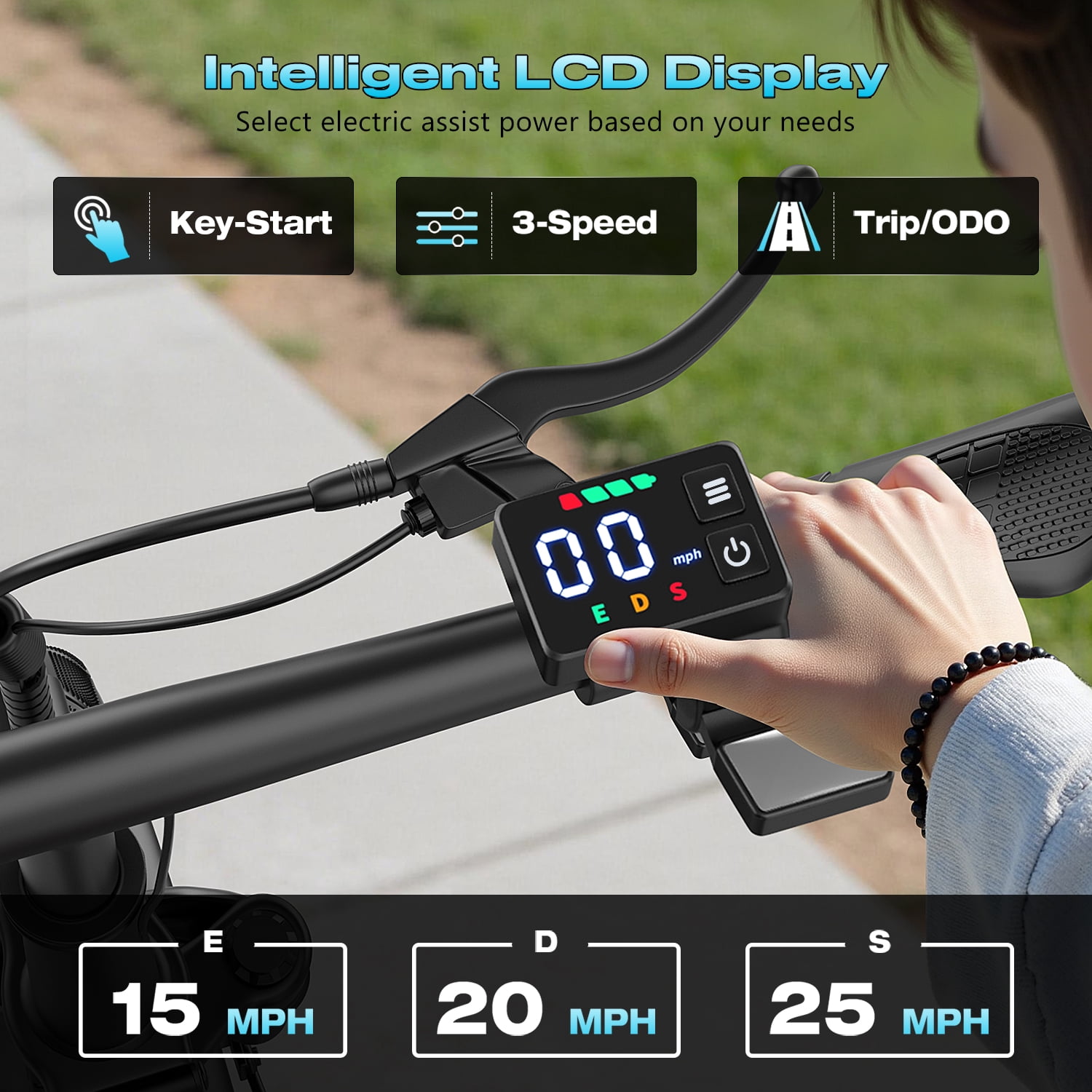 AZHAR 1000W Electric Scooter with Seat for Adults, 25 MPH, 45 Miles, 48V 15Ah, 14" Tire, UL 2272