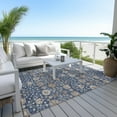 thumbnail image 6 of Addison Rugs Chantille Indoor/Outdoor Transitional Floral Navy Washable Rectangle Rug, 8' x 10', 6 of 6