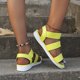 thumbnail image 1 of Sandalias planas para mujer, sandalias informales con puntera abierta, sandalias de verano para exteriores con correa en el tobillo, 1 of 4