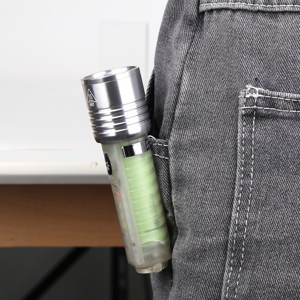 Hook Torch Pocket Light 3LED Torch 500LM para acampar (zoom fluorescente grande)