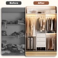 thumbnail image 4 of Homieasy 14.8'' - 48'' W Closet System with Drawers and Hanging Rods(Cut to Fit), White, 4 of 7