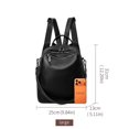 thumbnail image 2 of Genuine Leather Cowhide Backpack, Women's Multiuse Shoulder Crossbody Bag, Large Capacity Casual Daypack, 2 of 7