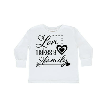 

Inktastic Love Makes a Family- hearts and arrow Gift Toddler Boy or Toddler Girl Long Sleeve T-Shirt