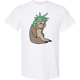 thumbnail image 3 of Inktastic Fourth of July Sloth Lady Liberty T-Shirt, 3 of 5
