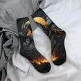 thumbnail image 5 of Haiem Full Moon Black Dragon Pattern Crew Socks – Soft & Durable Moisture-wicking Socks, Stay-Up Fit for Business, Work, and Casual Wear Size 5-11, 5 of 6
