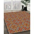 thumbnail image 3 of Ahgly Company Machine Washable Indoor Square Transitional Tomato Red Area Rugs, 8' Square, 3 of 7