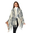 thumbnail image 2 of Women Winter Scarves Fashion Pashmina Shawl Wraps Long Blanket Scarf for Fall Spring Garden with Pagoda and Bridge, 2 of 10
