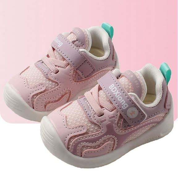 Akiihool Babys Sneakes Baby Shoes Breathable First Walking Non-Slip Sneakers First Walkers (Pink,6)