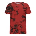 thumbnail image 4 of NoxwB Men's 3D Novelty Tie Dye Funny Graphic T-Shirts Regular Fit Lightweight Round Neck Short Sleeve Pullover Shirts Summer Casual Athletic Basic Tees Red L, 4 of 5