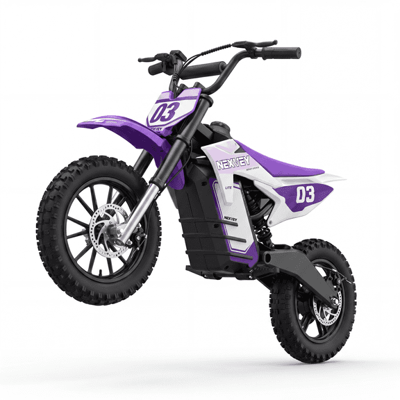 NEXVEY SPARK03 Electric Dirt Bike for Kids Ages 8-12, Safe Kids Electric Dirt Bike with Adjustable Speed Modes, Heavy-Duty Steel Frame, Front & Rear Suspension, 20 MPH Max Speed, Outdoor Ride-On Toy