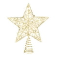 thumbnail image 2 of ETEREAUTY Golden Star Christmas Tree Topper, Rustproof Fine Iron, 20 LED Lights, Easy Installation for Home, 2 of 8