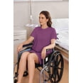 thumbnail image 3 of Pinspark Open Back Hospital Gowns for Women Tear Away Short Sleeve Post Surgery Soft Nightgowns for Elderly Women With Pocket, 3 of 6