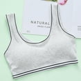 thumbnail image 4 of Training Bras Kids Girls Solid Wire Free Soft Stretchy Bralettes Training Bras Bralettes Girls Bras Light Gray 8 Years-13 Years, 4 of 4