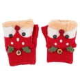 thumbnail image 6 of DEEPCRAFF 1 Pair Red Plush Flip-top Design Gloves for Kids Warm Outdoor Activities, 6 of 8