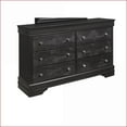 thumbnail image 3 of Bedroom Set, Traditional Shaker Style Slate Gray Full 5-Piece with LED Lighting | Solid Wood+MDF | Double Dressers, 3 of 6