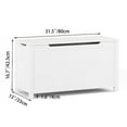 thumbnail image 3 of Yoneston Kids Wooden Toy Box Flip-Top Storage Chest Bench with Safety Hinged Lid, White, 3 of 12