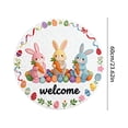 thumbnail image 2 of Round Easter Bunny Shaped Welcome Mat for Indoor Use with Modern Polyester Non Absorbent Entry Rug - Round Shape 40CM/60CM/80CM, 2 of 6