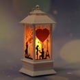 thumbnail image 6 of Valentine's Day Romantic Wind Lantern - Couple's Birthday Gift & Room Decor, Elegant Bedroom Ornament, Glow Bar & Restaurant Window Display, Durable Metal Lantern for Festive, 1.96*4.92in, White, 6 of 6