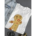 thumbnail image 3 of Gingerbread Man Suprised T-Shirt Women -Image by Shutterstock, Female Medium, 3 of 4