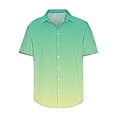 thumbnail image 4 of hotojiny Mens Button down Shirts Gradation Short Sleeve Collar Casual Vacation Beach Summer Tops for Big and Tall, 4 of 5