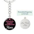 thumbnail image 2 of Dog Mom Keyring American English Coonhound Mama Circle Keychain Stainless Steel or 18k Gold, 2 of 12