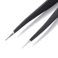 thumbnail image 4 of Spray Painted 201 Stainless Steel Beading Tweezers Straight Pointed Tip Black 14x0.95cm, 4 of 4