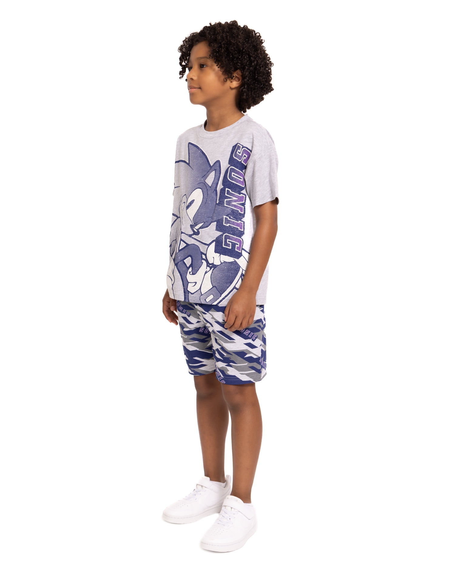 Sonic the Hedgehog Boys Graphic Tee with Short Sleeves and Shorts Set, 2 Piece, Sizes 4-16