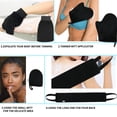 thumbnail image 5 of TRIANU Self Tanning Mitt Applicator Kit Tanning Mitts Self Tanner Applicator Set of 4 Self Tanning Glove for Self Tan Mitt Applicator Kit, Back Tanning Applicator, Black, 5 of 9