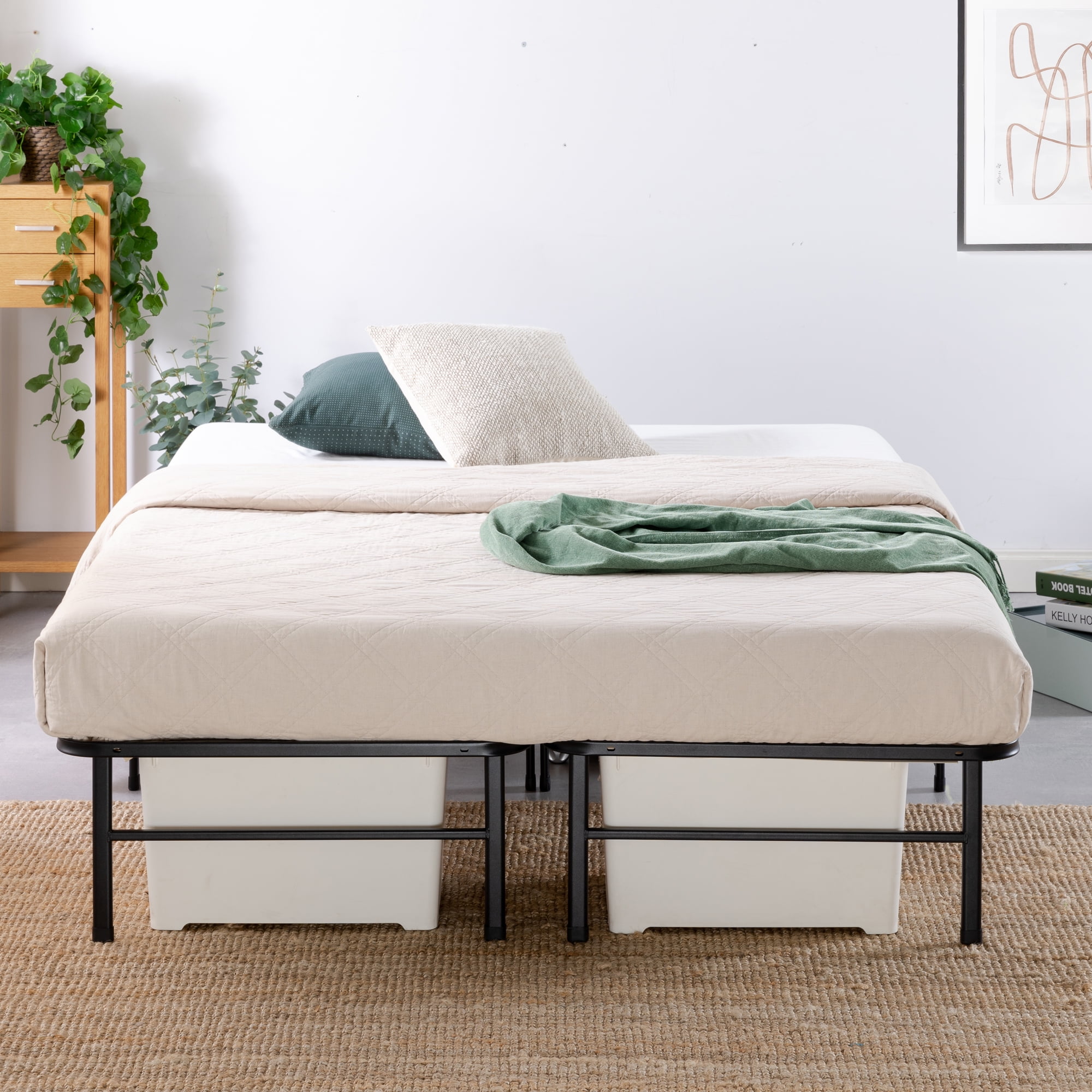 Zinus Smartbase 14" Essential Bed Frame Foundation with Bamboo Slats, Full