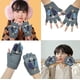 thumbnail image 3 of 2 pares de guantes de invierno para niños de 6 a 13 años, manoplas tejidas con 5 dedos, guantes cálidos de cachemira para bebé, unisex para niñas, 3 of 4