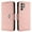 Coralpink, variant on Elegant PU Leather Wallet Case for Samsung Galaxy S24 Ultra with Wrist Strap, Women Girls Shockproof Kickstand Magnetic Closure Card Slots Rugged Phone Case Cover for Samsung Galaxy S24 Ultra, Pink