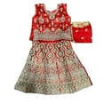 thumbnail image 2 of Traditional Girls Lehenga Choli Set, Cultural Wear for Kids,08, 2 of 4