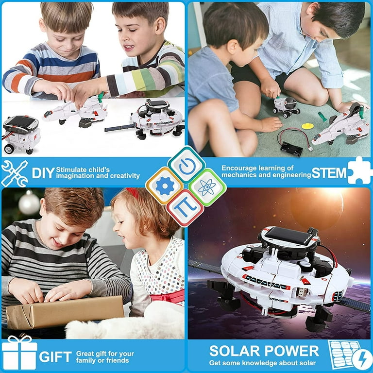 Sillbird STEM 12-in-1 Education Solar Robot Toys -190 Pieces DIY Building  Science Experiment Kit for Kids Aged 8-10 and Older,Solar Powered by The  Sun 