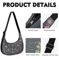 thumbnail image 3 of Lightweight Hobo Bag featuring Watercolor Flower Pattern Adjustable Strap Smooth Zipper Nylon Material Suitable for Daily Use and Outdoor Activities, 3 of 4