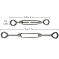 thumbnail image 3 of M4 Eye & Eye/O to O Turnbuckle 304 Stainless Steel, Hardware Kit for Wire Rope Tension Heavy Duty, for Sun Shade, Tent Installation, Anti-Rust, 6 Packs, 3 of 5