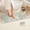 thumbnail image 4 of Pioneer Flower Floral Print Pattern Bathroom Rugs Mat, Non Slip Microfiber Bathroom Rug with Rubber Backing, Soft Mats for Bathroom Floor Tub Shower, 24"x60", 4 of 5