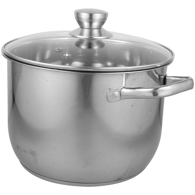 MERRYHAPY Casserole de Cuisson en Acier Inoxydable Grande Marmite Multifonction Brossée Économie pour Usage Familial 1 Ensemble