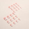 thumbnail image 2 of EcoNesxp 24 Pcs Ongles Autocollants Blancs à Bout Français Ongles Postiches Courts Carrés Ongles Postiches Roses en Acrylique Colle pour Ongles Réutilisable Ongles Nude Ongles Postiches Blancs Couverture Complète Ongles Autocollants Pièces de Design Français Blanc Bout Français Pr, 2 of 5