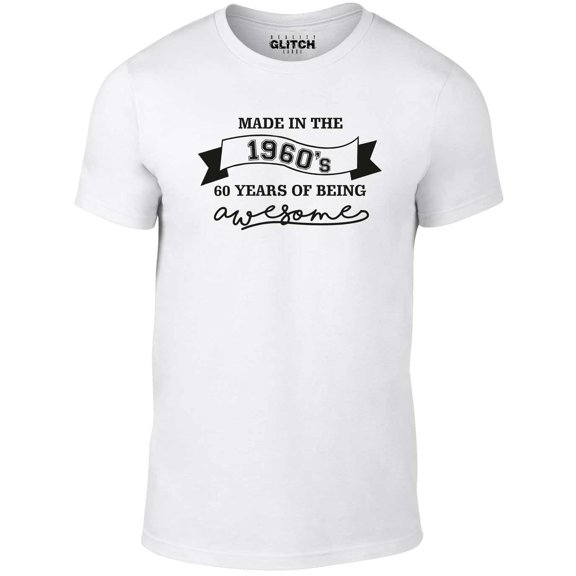Reality Glitch Men's Made in The 60s T-Shirt – Vintage 1960s Birthday Tee for Men