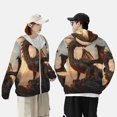 thumbnail image 5 of Picia Sky Sunset Bronze Dragon Women's Men's UPF 50+ Sun Protection Hoodie Shirt Long Sleeve SPF Fishing Outdoor UV Hiking Lightweight Shirts-Medium, 5 of 9