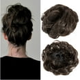 thumbnail image 5 of Brown Synthetic Clip in Messy Hair Bun Chignon Donut Ponytail Wig for Women Curly Scrunchine Ponytail Hair Extensions, 5 of 5
